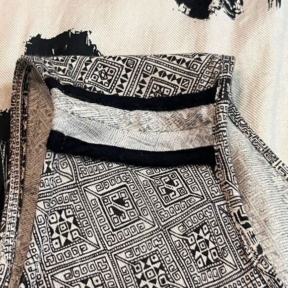 Floreat Anthropologie Blouse Women 6 Western Fringe Aztec Tribal Boho Chic Tunic - Picture 8 of 11